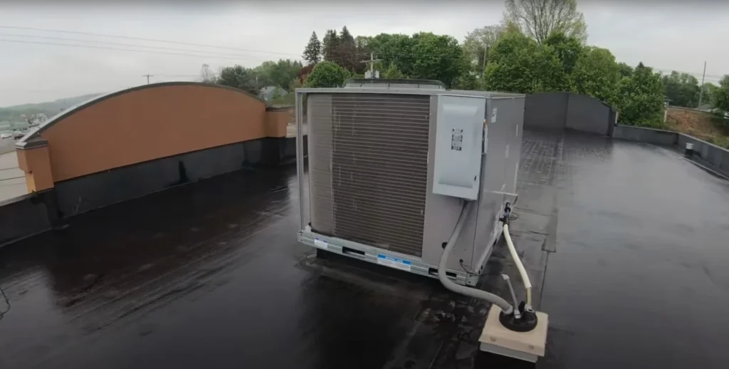Commercial HVAC contractors Boise ID servicing air systems in a Meridian office for cleaner air