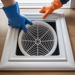 Technician providing professional Boise air vent cleaning service to improve indoor air quality and remove dust from home ducts.