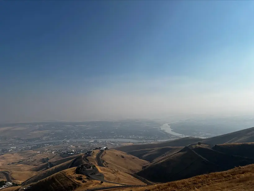 An image showing pollution in the Boise id and nearby areas.